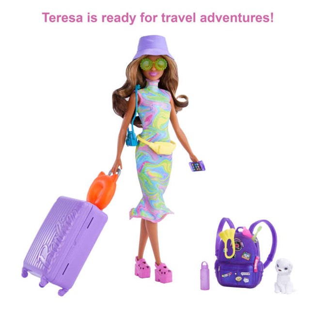Barbie - Travel Set With Teresa Doll And Puppy (HKB05)