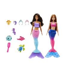 Barbie - Mermaid Set With 2 Brunette Dolls (HBW89)