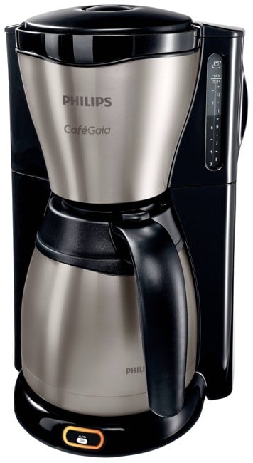 Philips - Café Gaia Coffee maker Black, Stainless steel Cup volume 15 Thermal jug (HD7548/20)