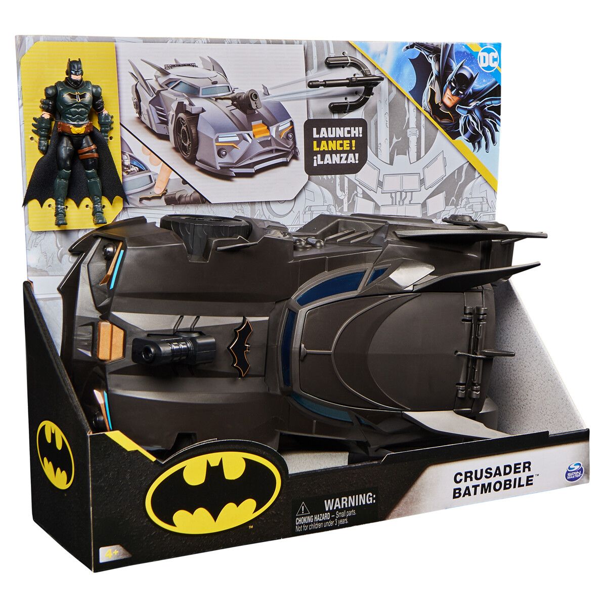 Batman - Crusader Batmobile with 10 cm Batman Figure (6067473) - Leker