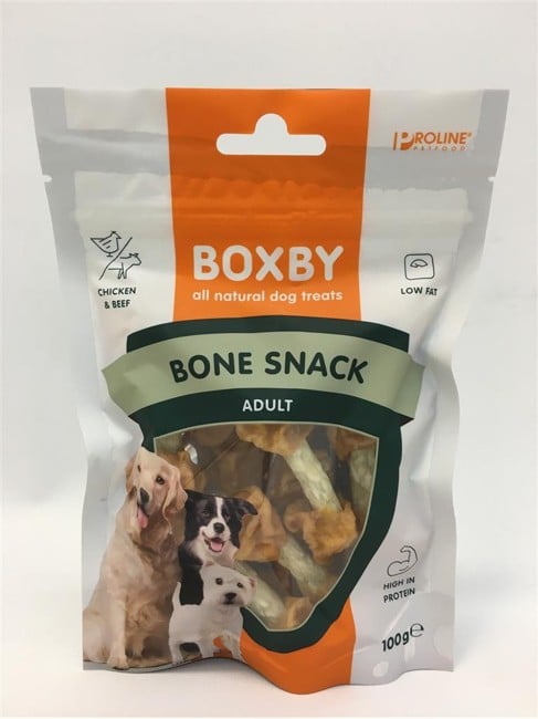 Boxby -  BLAND 4 FOR 119 - Bone Snack (Glutenfri) 100 g.