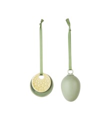 Dottir - Sweet Stories Easter Ornaments, 2 pcs - Sage