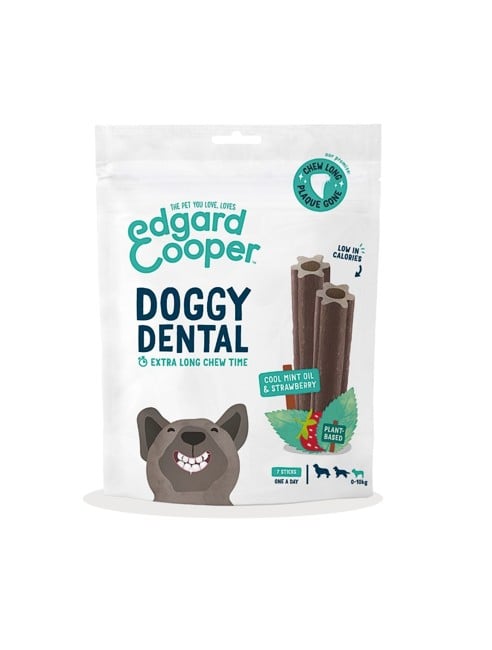 Edgard Cooper - BLAND 3stk FOR 108 - Doggy Dental Jordbær & Mint S