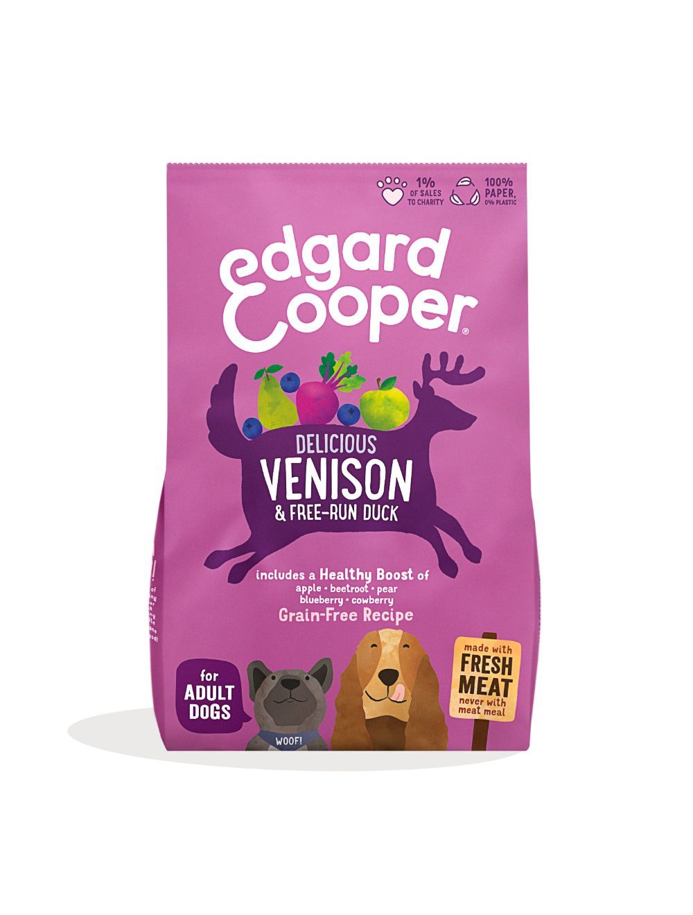 Edgard Cooper - Fresh Venison&Free-Run Duck 2,5kg - (542503948513) - Kjæledyr og utstyr