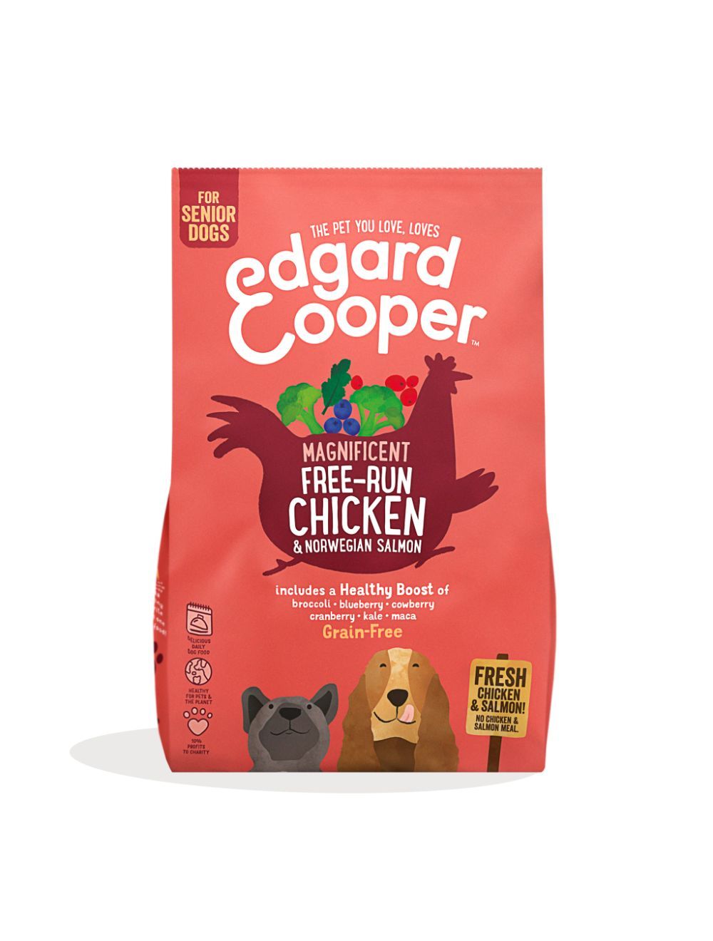 Edgard Cooper - Fresh Free-Run Chicken&Norwegian Salmon 12kg - (542503948519) - Kjæledyr og utstyr