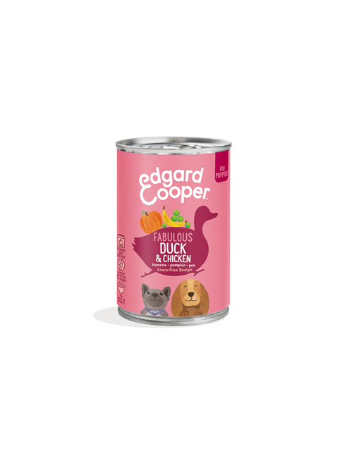 Edgard Cooper - BLAND 4 FOR 119 - Vådfoder And & Kylling, Puppy 400gr - 5425039485324