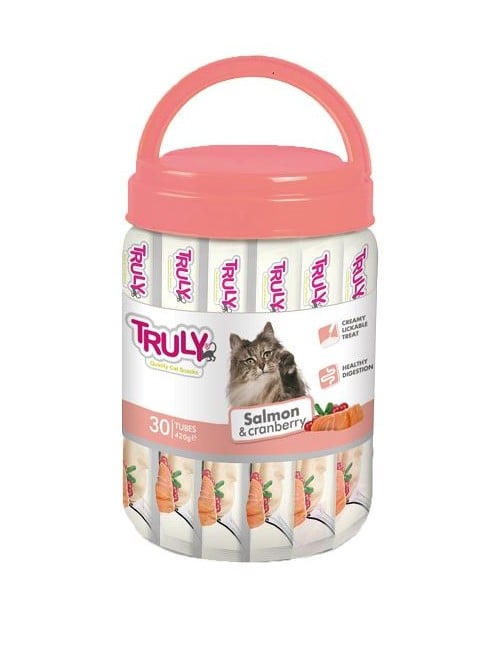 Truly - Cat Creamy Lickable Salmon & Cranberry 420g