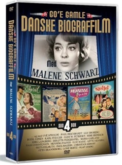 MALENE SCHWARTZ - GO'E GAMLE DANSKE BIOGRAFHIT - 4 DVD BOX - FRK. APRIL - KOMTESSEN - PRINSESSE FOR EN DAG - SLOTTET