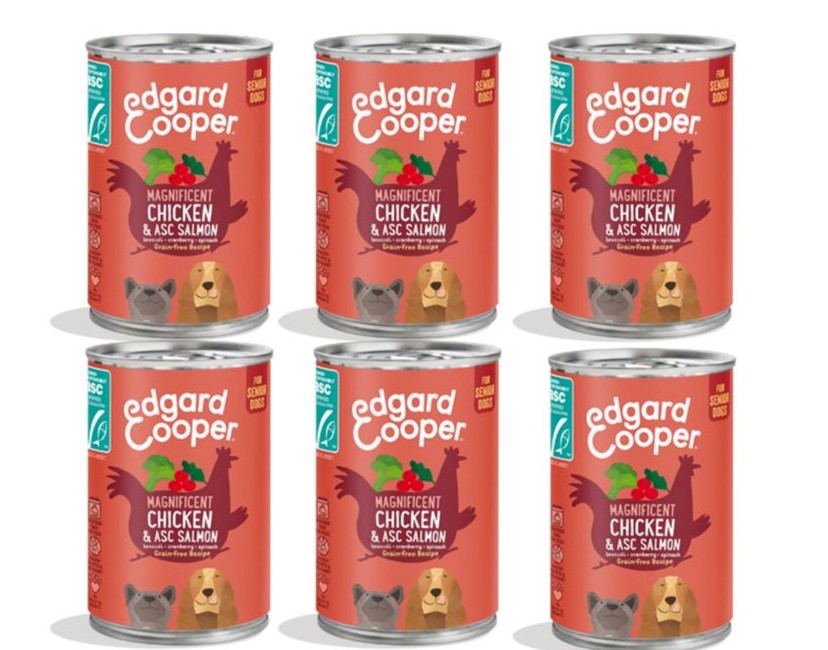 Edgard Cooper - 6 x Chicken & ASC Salmon Senior Wet food 400gr