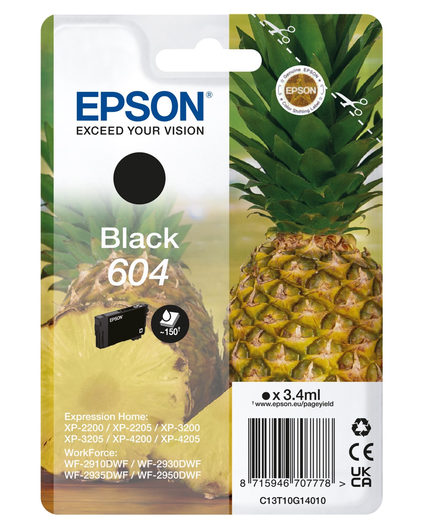 Epson - T604 svart blekkpatron