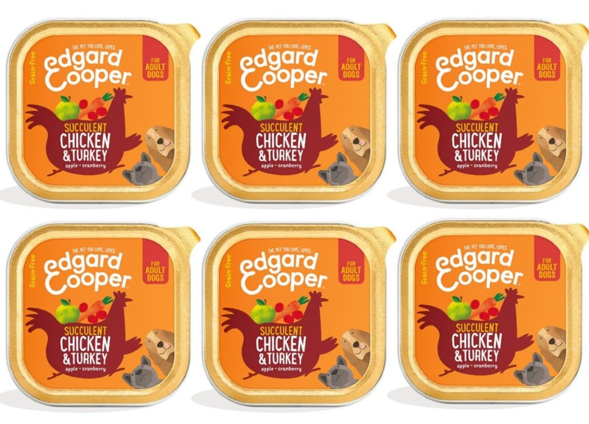 Edgard Cooper - Chicken&Turkey Adult Patee 300gr x 6 - Kjæledyr og utstyr