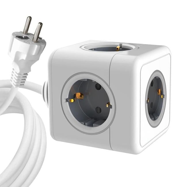 MicroConnect - 5 Way Schuko Power Cube - With 1,5m Cable
