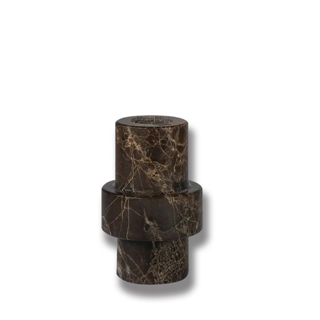 Mette Ditmer - MARBLE candleholder, large - Brown