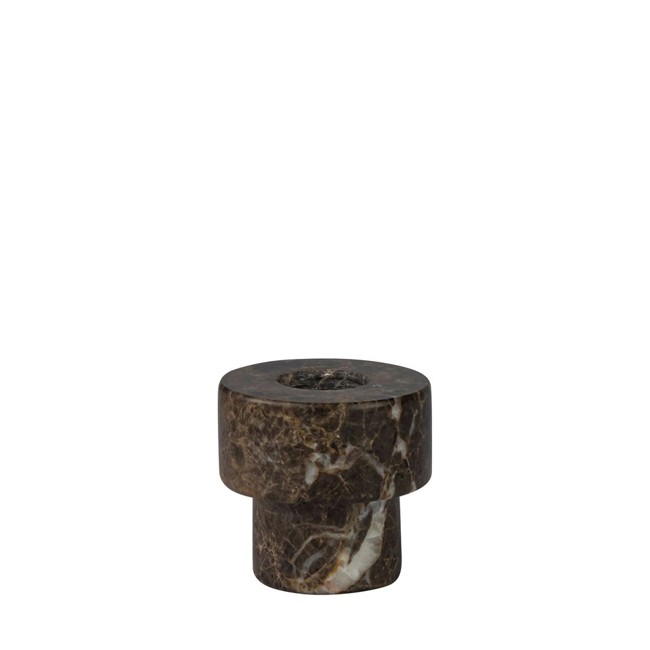 Mette Ditmer - MARBLE candleholder, small - Brown
