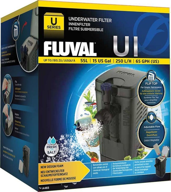 FLUVAL - Internal Filter U1 200L/H For Aquariums  <55L - (126.2465)