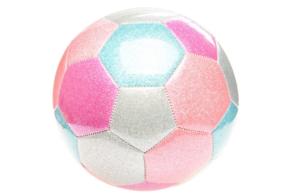 Fodbold - Glimmer Pink/Sølv, Str. 5