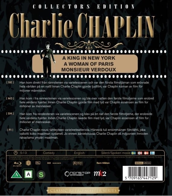 CHARLIE CHAPLIN EXCLUSIVE. COLLECTION  BLU RAY