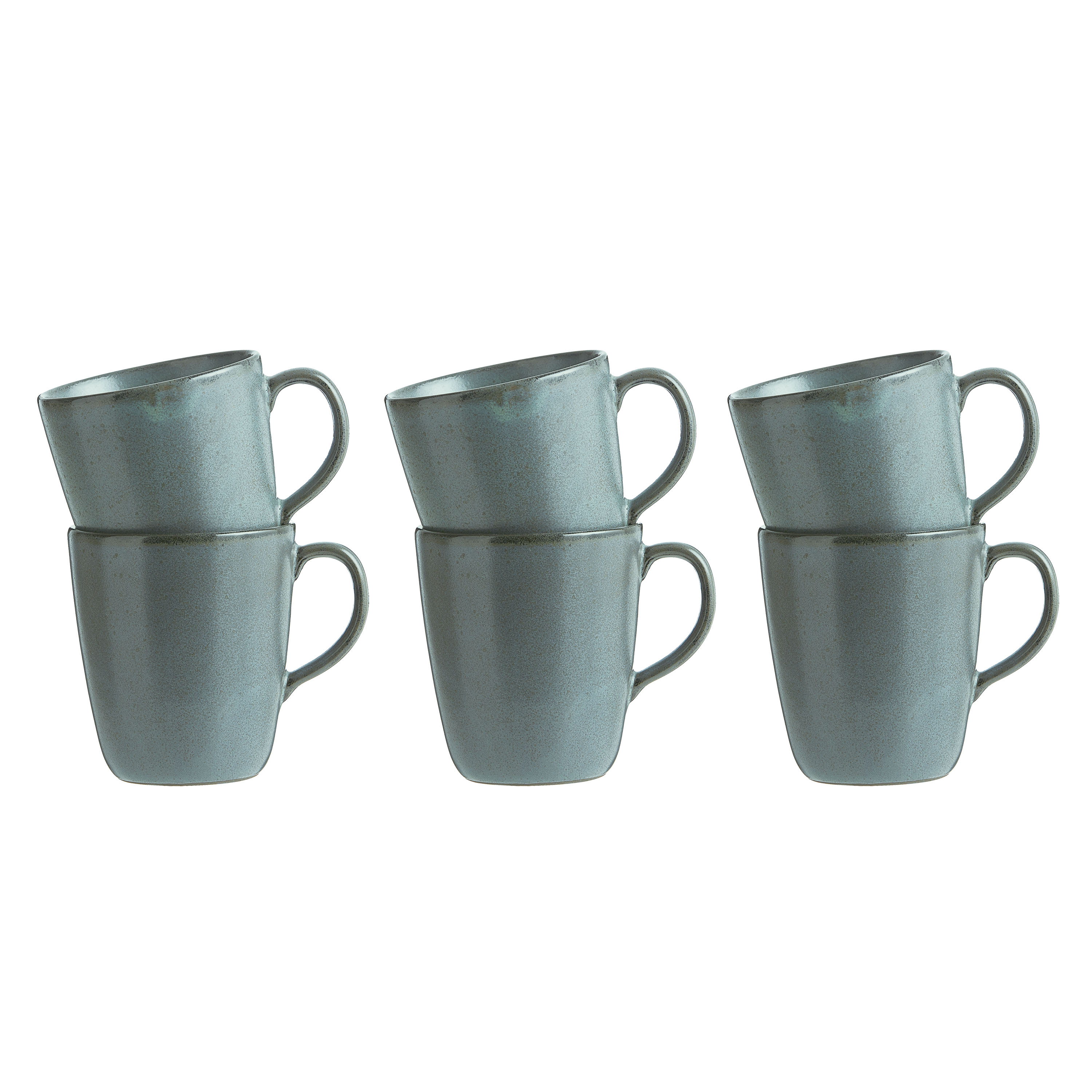 RAW - 6 pcs - Northern Green - mug w/handle (14943) - Hjemme og kjøkken
