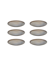 RAW - 6 pcs - Metallic Brown - dessert plate (14964)