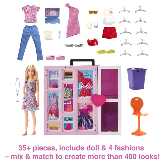 Barbie - Dream Closet Doll & Playset (HGX57)