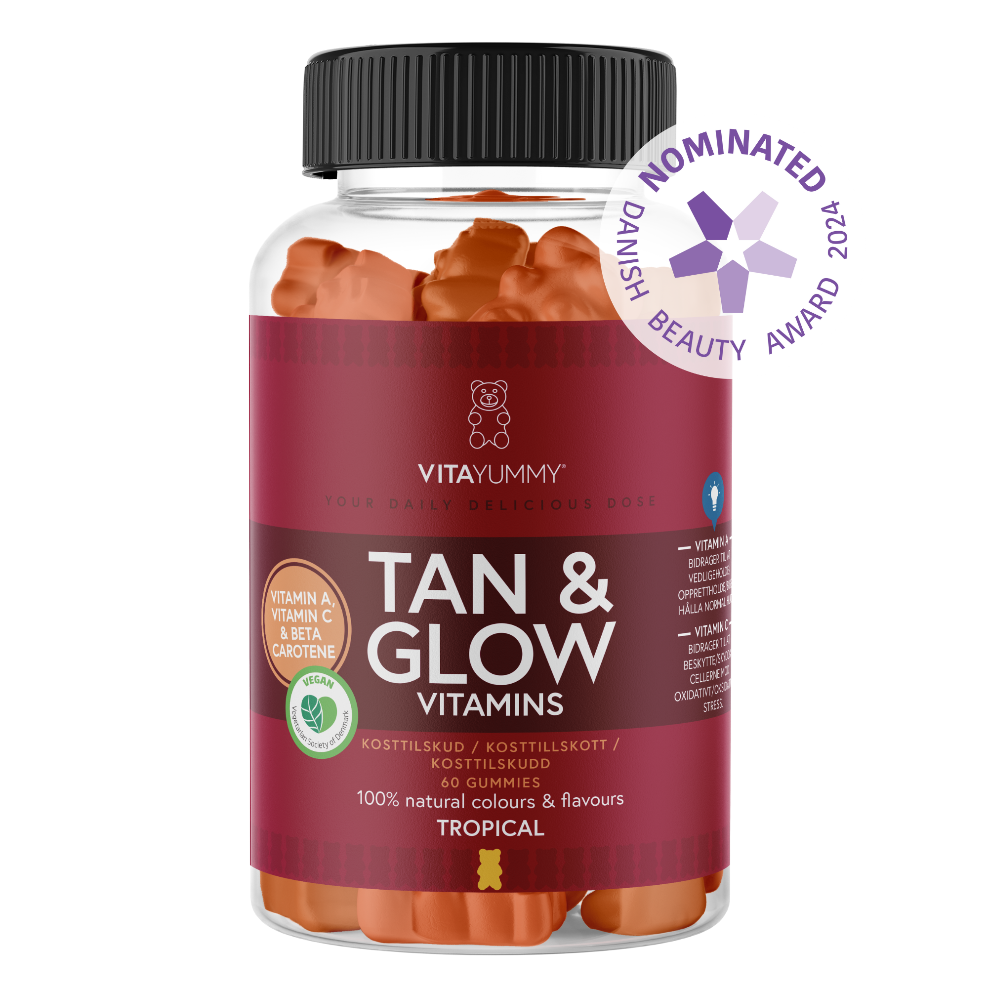 VitaYummy - Tan&Glow vitaminer 60 Pcs - Helse og personlig pleie