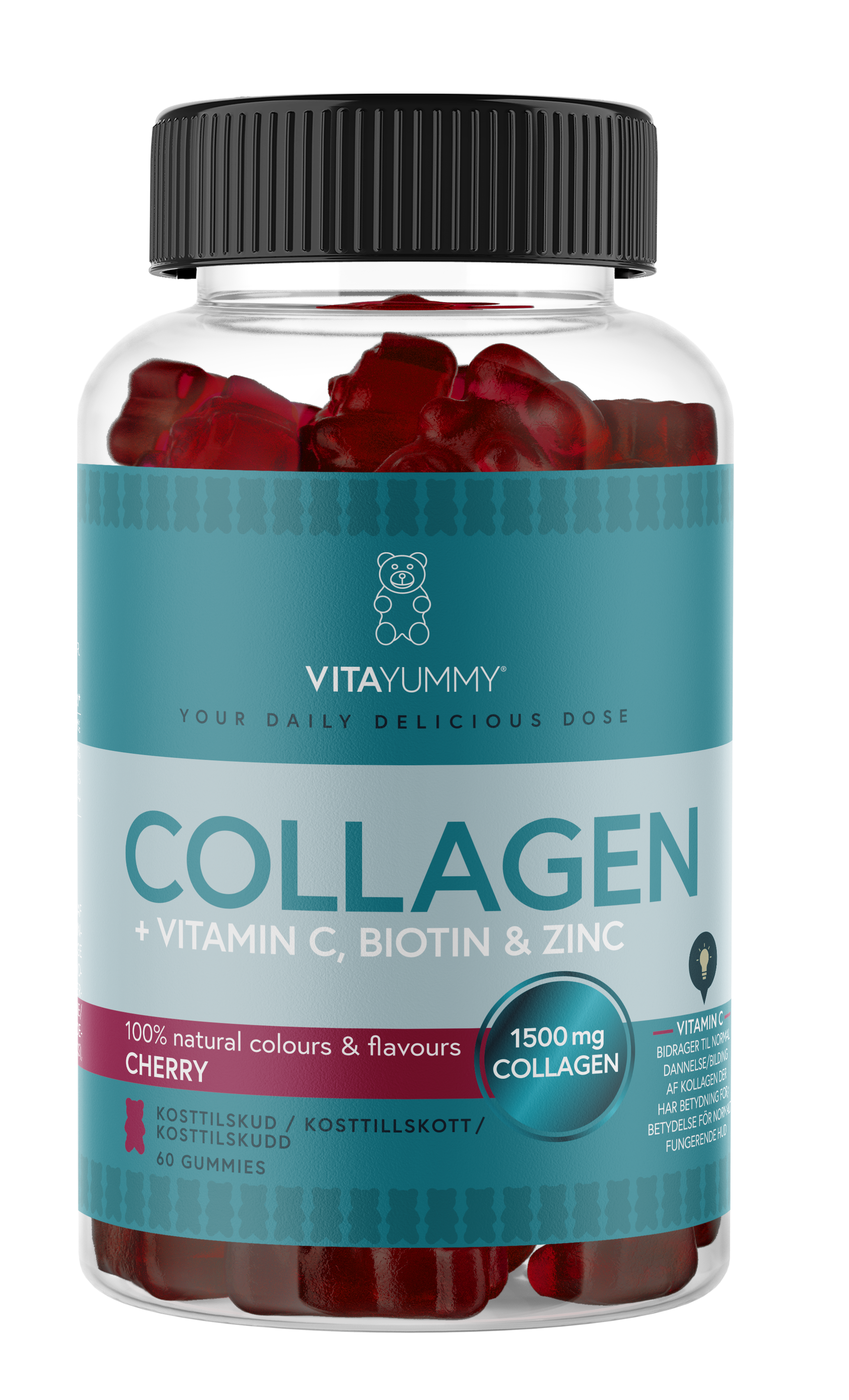 VitaYummy - Collagen Cherry 60 Pcs - Helse og personlig pleie