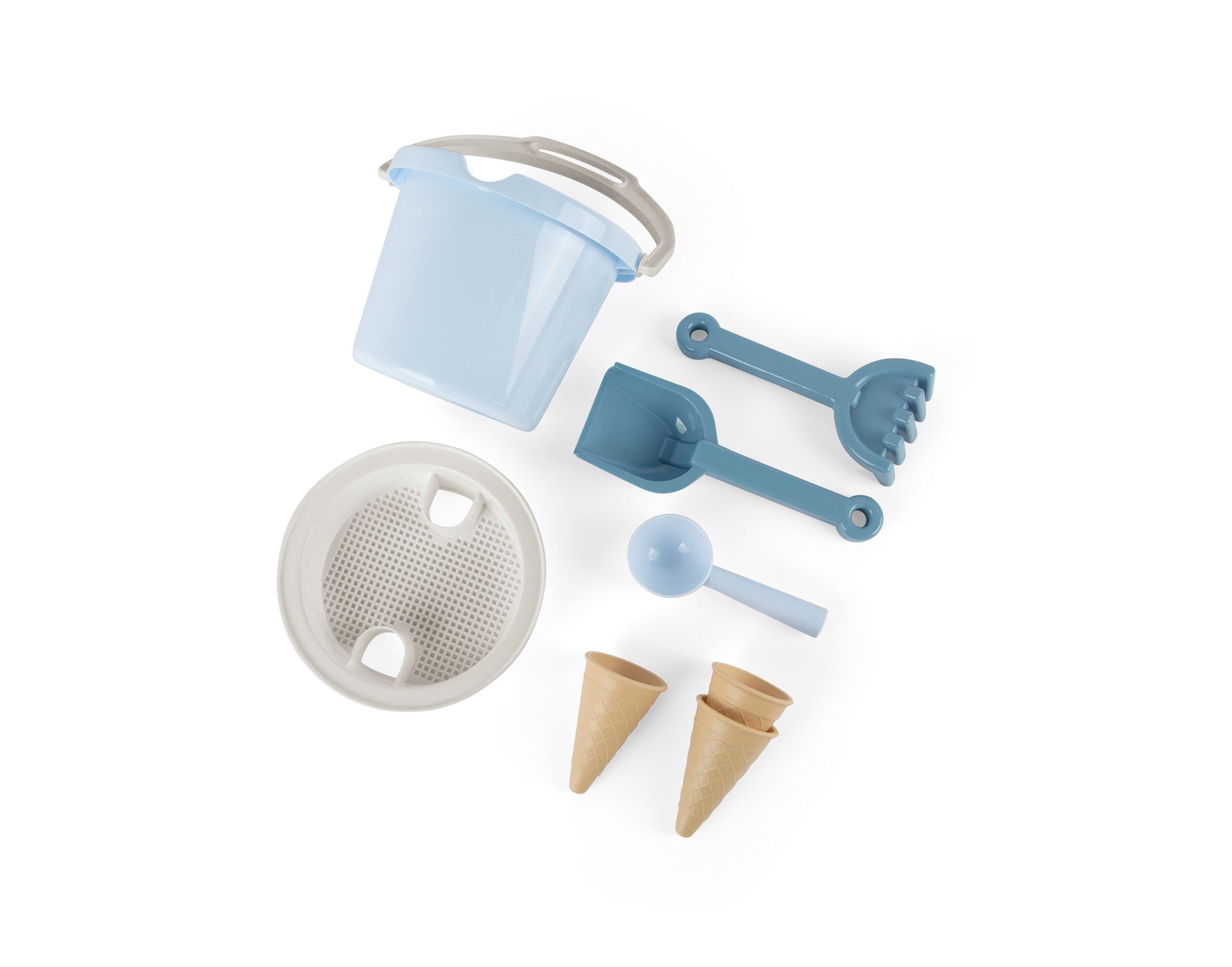 Dantoy - Bucket set w. Ice cream cones - Blue (4802)