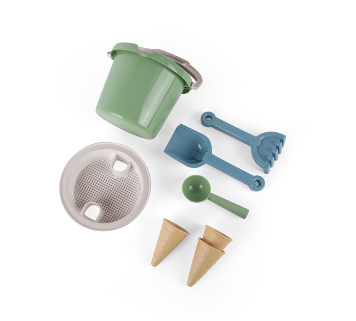 Dantoy - Bucket set w. Ice cream cones - Green (4800)