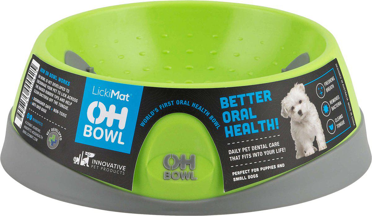 LICKIMAT - Hundeskål Oral Hygiene Bowl S Green Ø16X5Cm