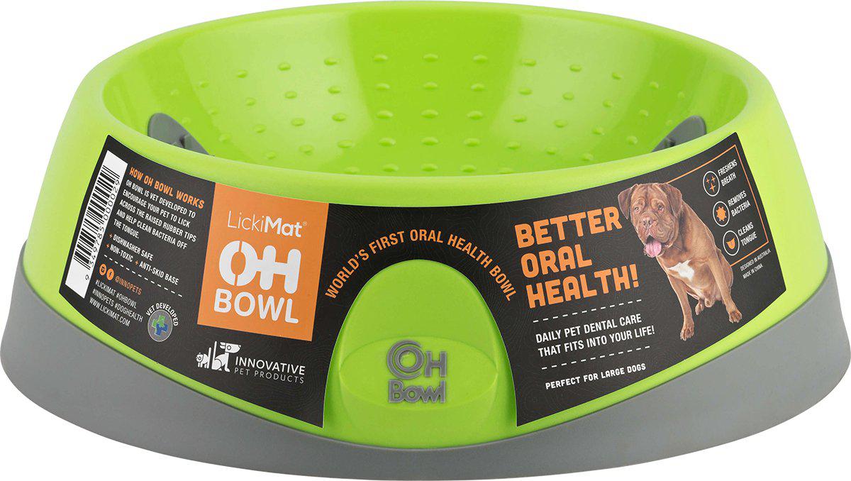 LICKI MAT - Dog Bowl Oral Hygiene Bowl L GreenØ27X9Cm - (645.5224) - Kjæledyr og utstyr