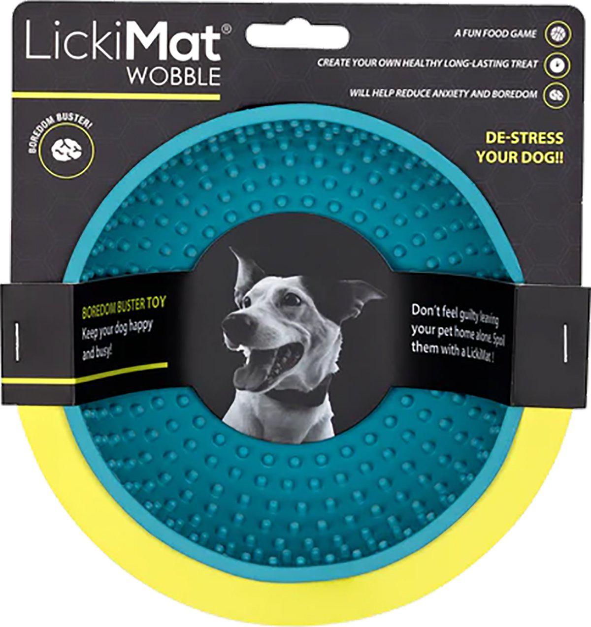 LICKIMAT - Dog Bowl Wobble Light Blue 17X17X8Cm - (645.5316) - Kjæledyr og utstyr