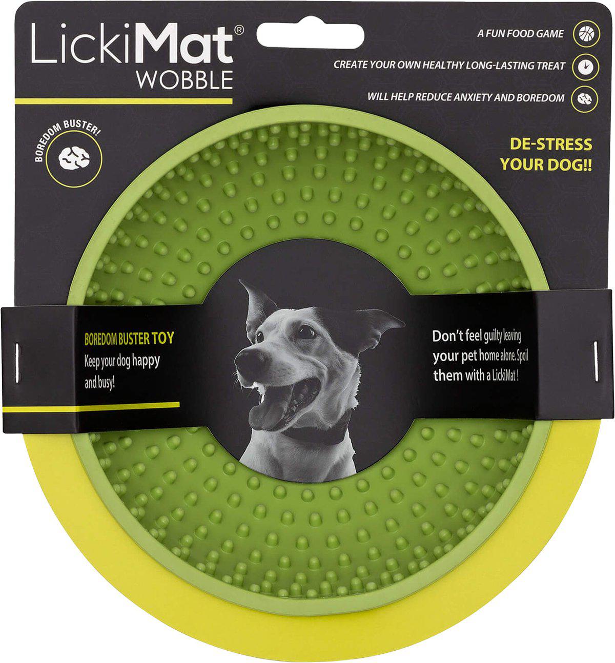 LICKIMAT - Dog Bowl Wobble Green 17X17X8Cm - (645.5320) - Kjæledyr og utstyr