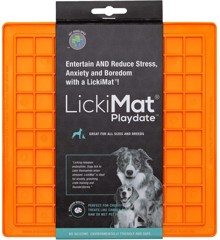 LICKI MAT - Slikkemåtte Playdate Orange 20X20Cm