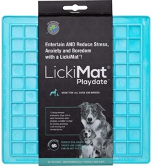 LICKI MAT - Slikkemåtte - Playdate Light Blue 20X20Cm