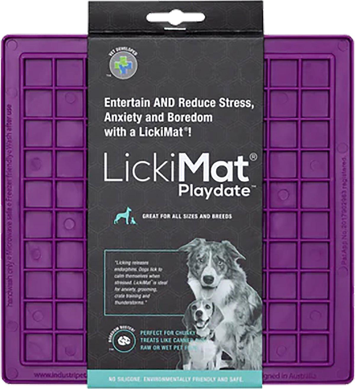 LICKI MAT - Dog Bowl Playdate Purple 20X20Cm - (645.5336) - Kjæledyr og utstyr