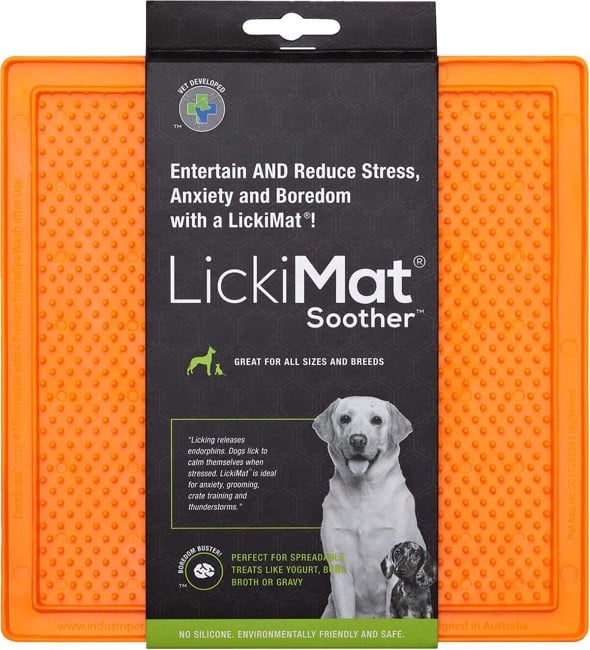 LICKI MAT - Dog Bowl Soother Orange 20X20Cm - (645.5340)