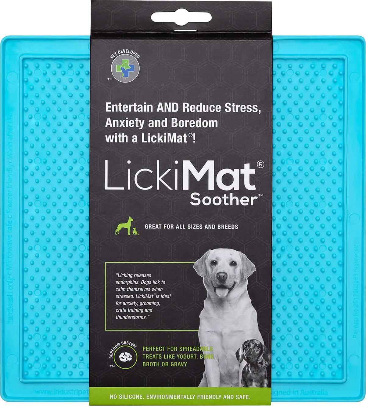 LICKI MAT - Dog Bowl Soother Light Blue 20X20Cm - (645.5344) - Kjæledyr og utstyr