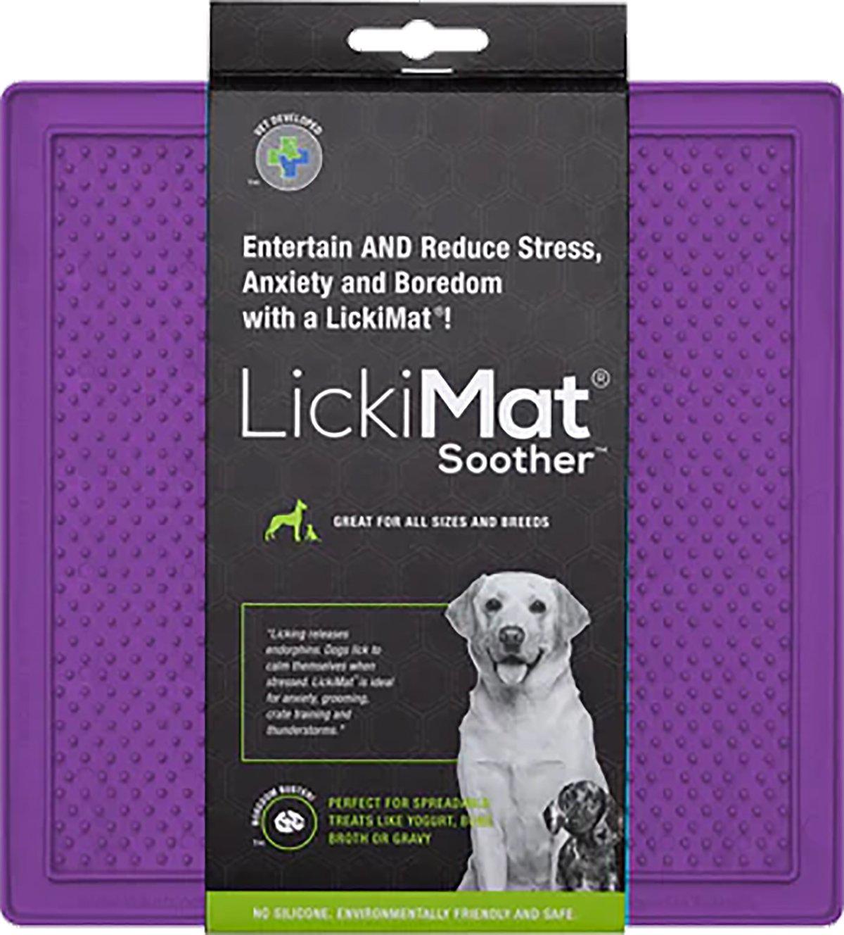 LICKIMAT - Dog lick mat Soother Purple 20X20Cm - (645.5346) - Kjæledyr og utstyr