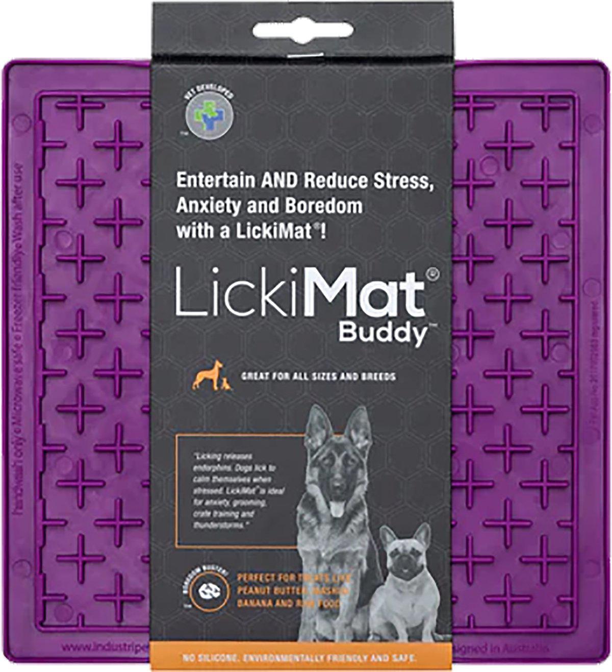 LICKI MAT - Dog Bowl Buddy Purple 20X20Cm - (645.5351) - Kjæledyr og utstyr