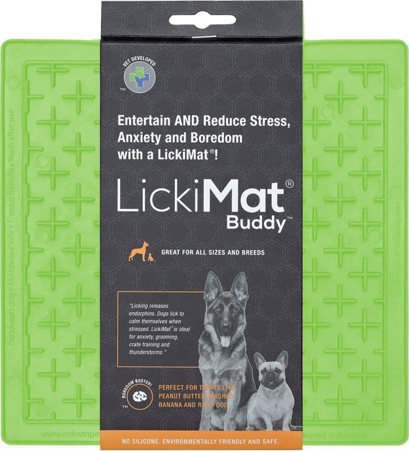 LICKI MAT - Dog Bowl Buddy Green 20X20Cm - (645.5352)