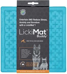 LICKI MAT - Dog Bowl Buddy Light Blue 20X20Cm - (645.5353)