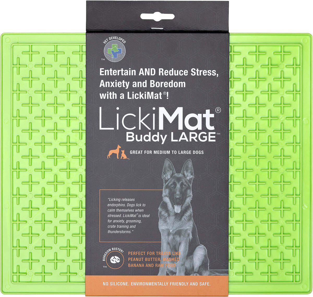 LICKI MAT - Dog Buddy Large Green 28X28Cm - (645.5356) - Kjæledyr og utstyr