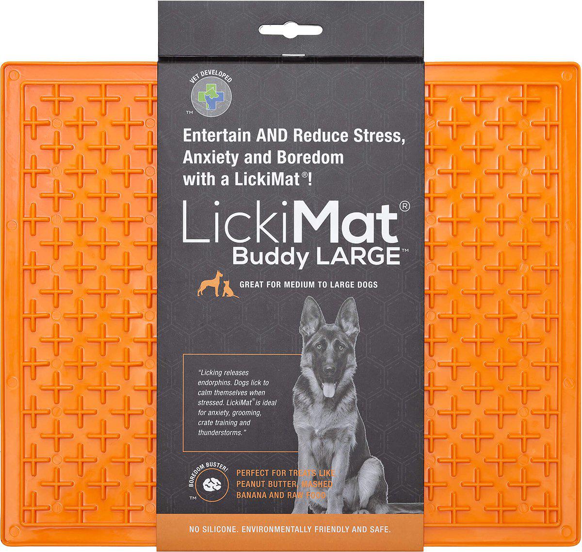 LICKI MAT - Dog Bowl Buddy Xl Orange 30,5X25,5Cm - (645.5380) - Kjæledyr og utstyr