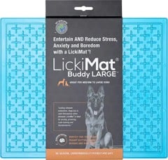 LICKI MAT - Slikkemåtte - Buddy Xl Light Blue 30,5X25,5Cm