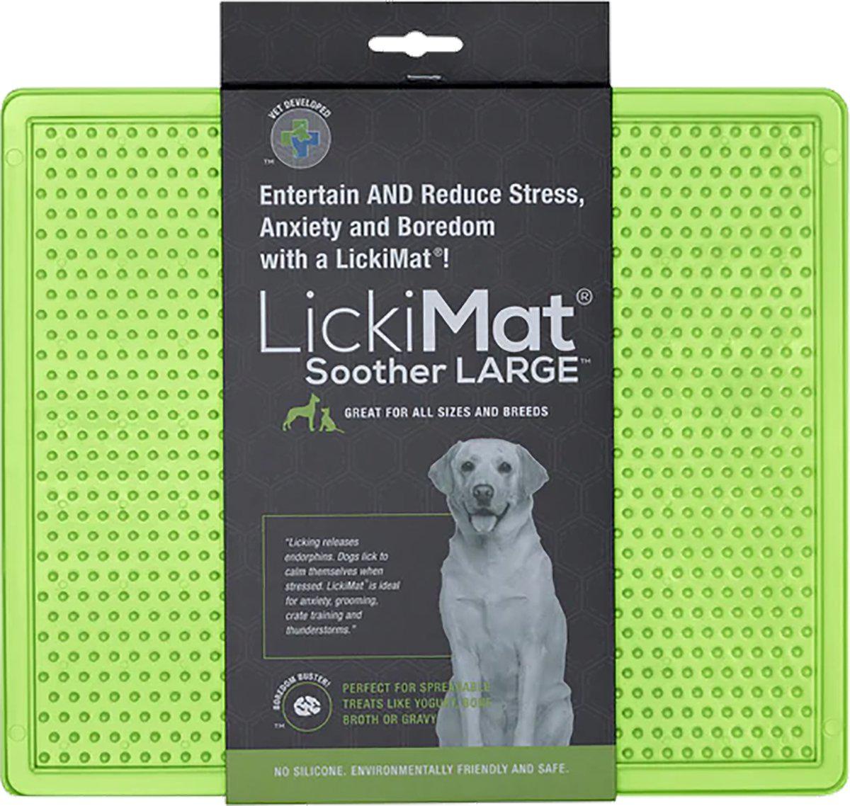LICKIMAT - Dog lick mat Soother Xl Green 30,5X25,5Cm - (645.5392) - Kjæledyr og utstyr