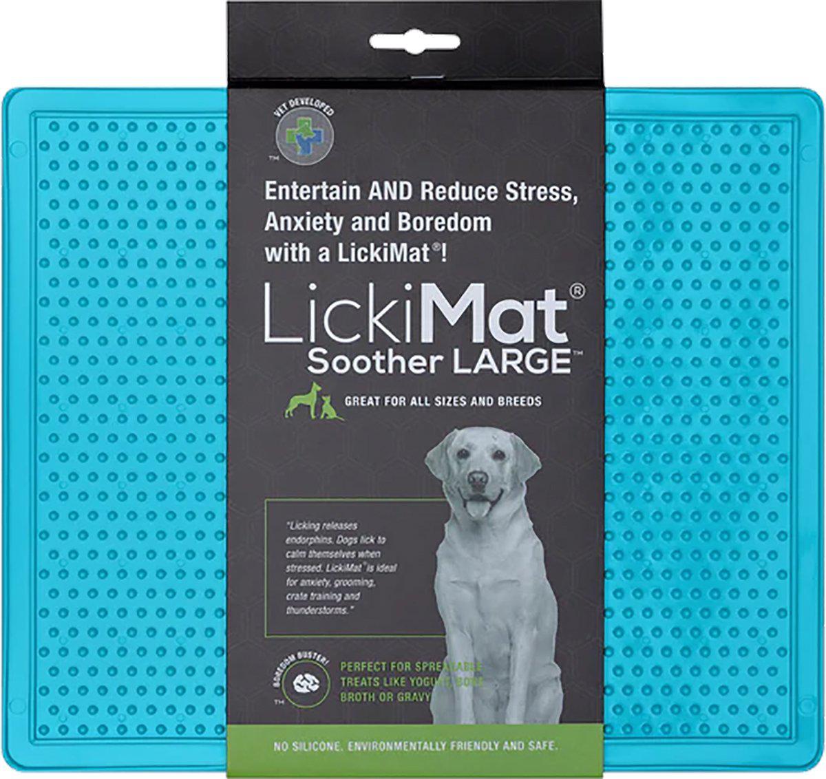LICKI MAT - Dog Bowl Soother Xl Light Blue 30,5X25,5Cm - (645.5394) - Kjæledyr og utstyr