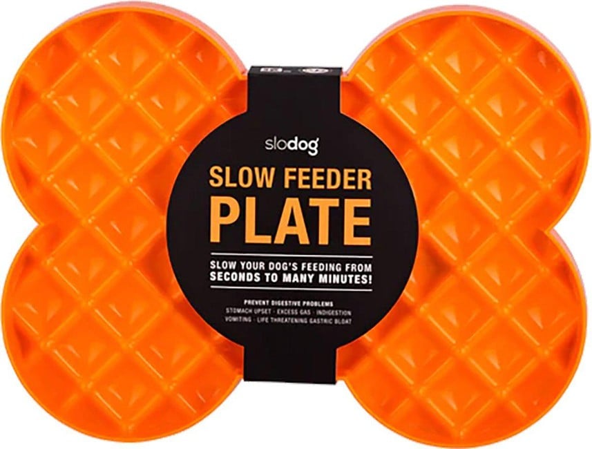 LICKIMAT - Slikkemåtte - Slow Feeder Plate Orange 35X26X3Cm