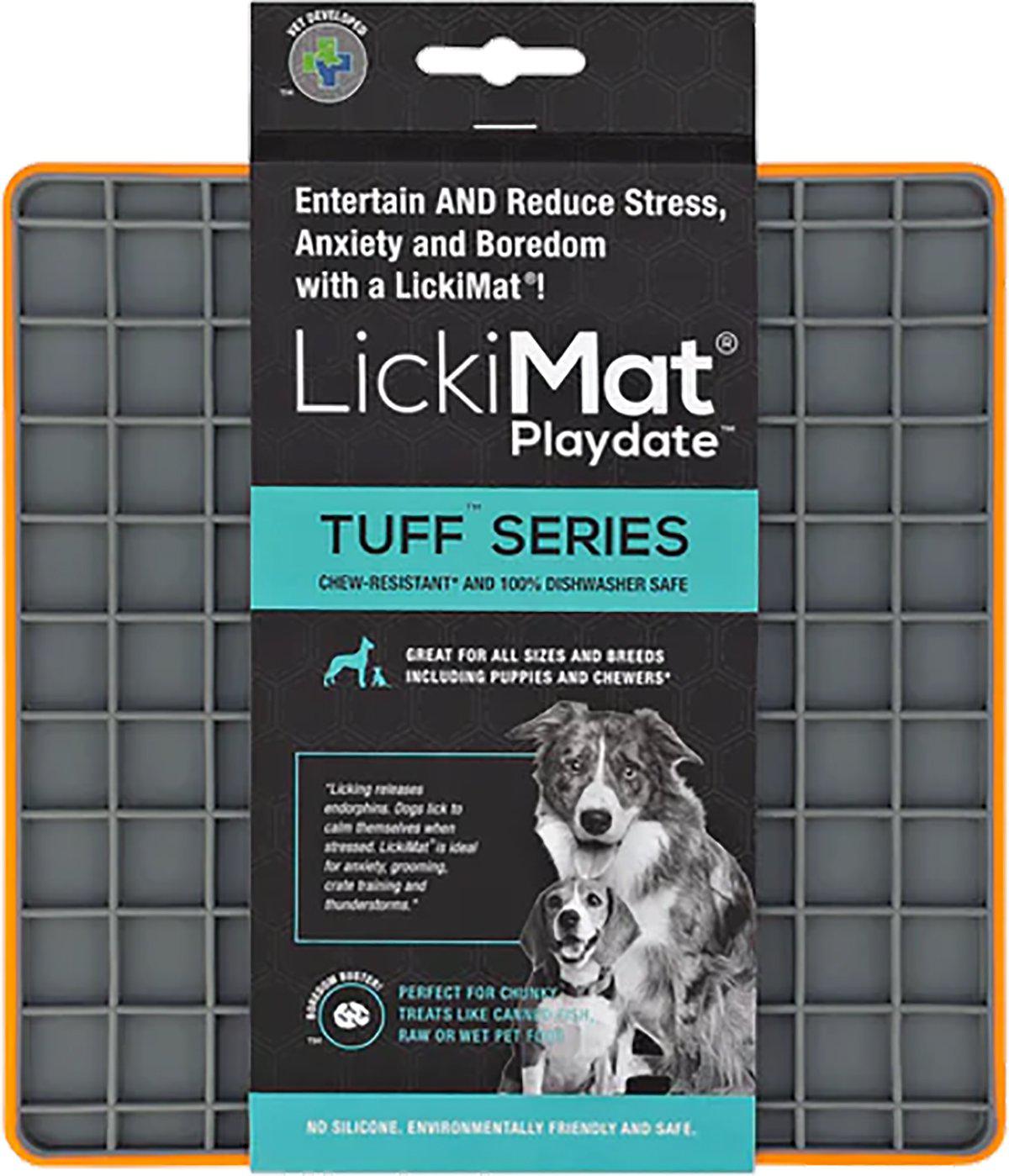 LICKIMAT - Dog lick mat Playdate Tuff Orange 20Cm - (645.5430) - Kjæledyr og utstyr