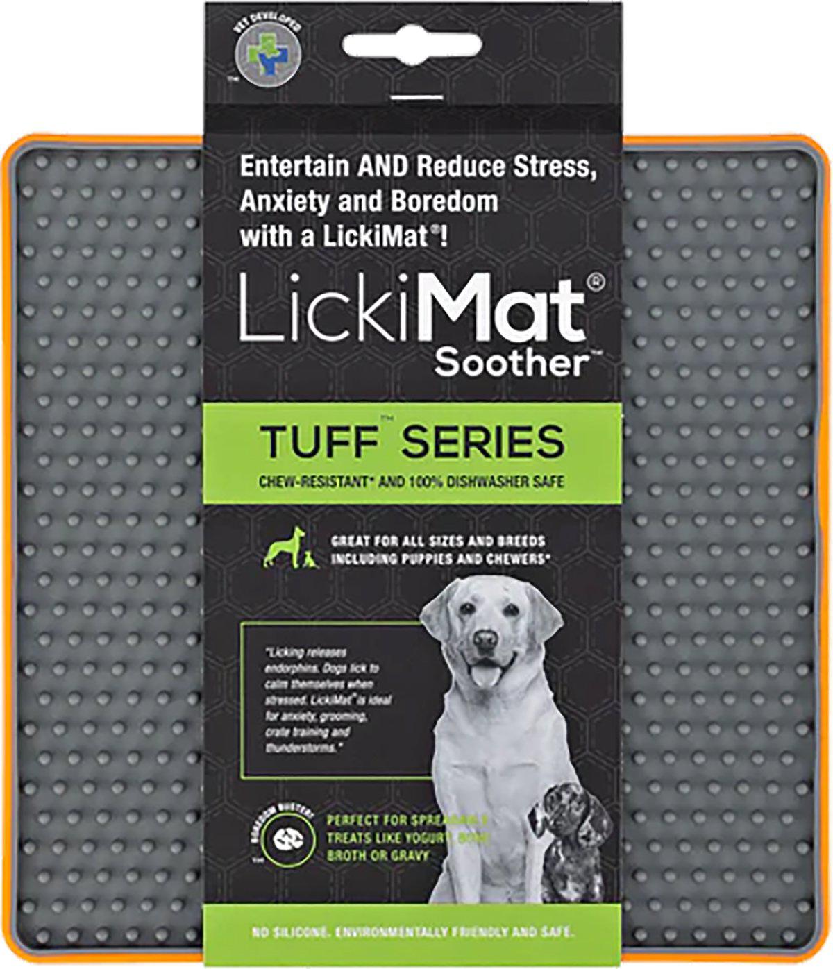 LICKIMAT - Dog Lick mat Soother Tuff Orange 20Cm - (645.5440)