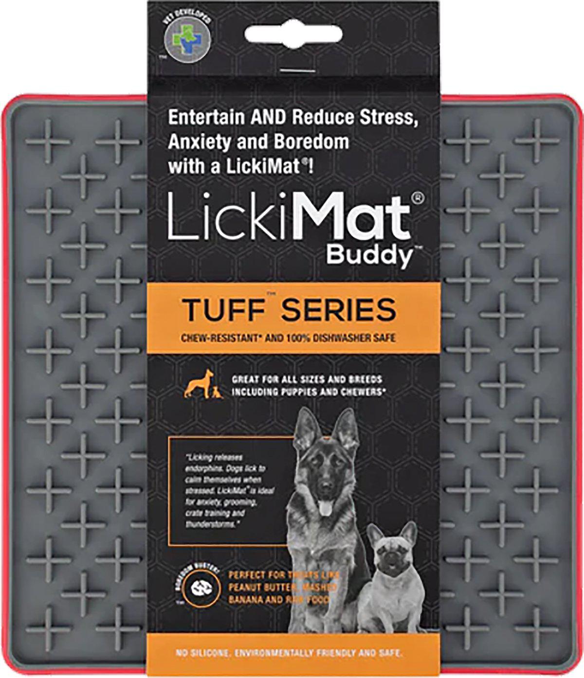 LICKIMAT - Dog lick mat Buddy Tuff Red 20Cm - (645.5456) - Kjæledyr og utstyr